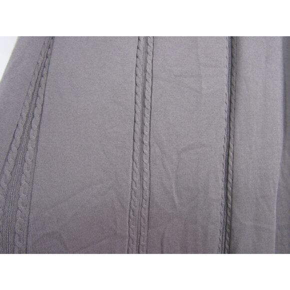 Misook Cable Stripe Soft Knit Maxi Skirt Toupe Long sz M Rayon Coastal Minimal - Picture 4 of 9